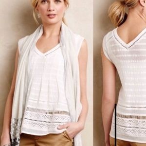 Anthropologie White Tank Top.